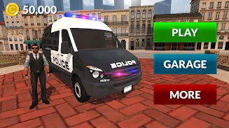 American Police Van Driving captura de pantalla 4