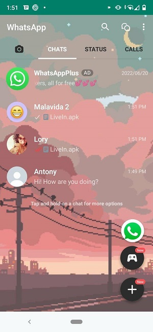 ภาพหน้าจอ WhatsApp Plus v18 4