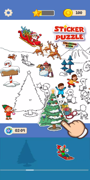 Sticker Puzzle - Coloring Book Captura de tela 3