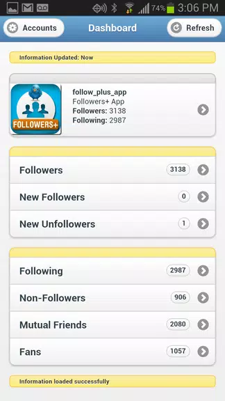Followers+ for Twitter স্ক্রিনশট 1