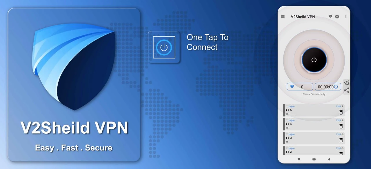 V2shield VPN: fast & private screenshot 1