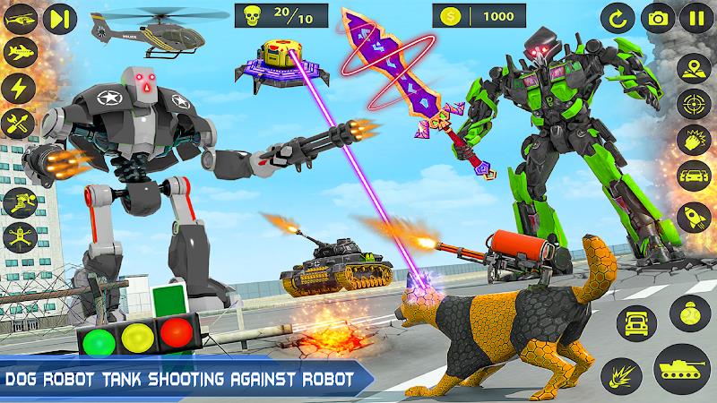 Army Tank Robot Car Games: Screenshot 1