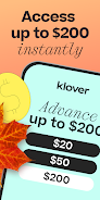 Klover - Instant Cash Advance экрана 1