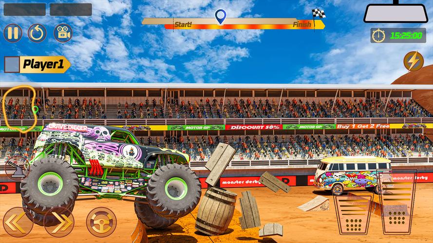 ภาพหน้าจอ Monster Truck: Derby Games 3