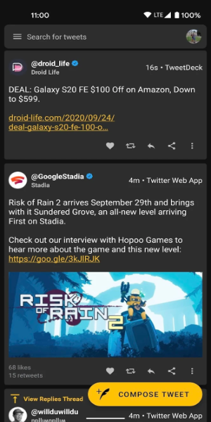 Albatross for Twitter captura de pantalla 3