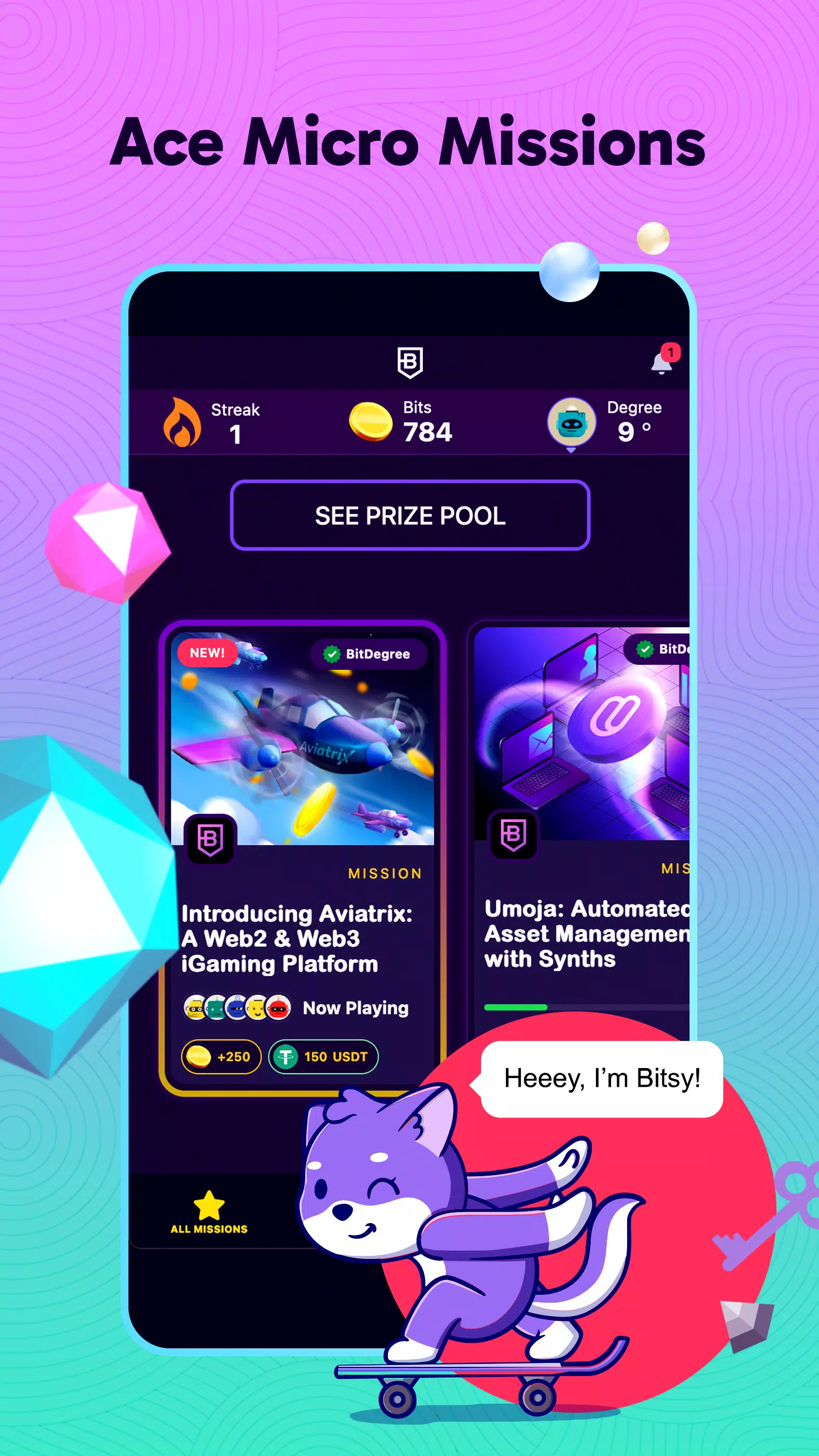 BitDegree: Play & Earn Crypto Zrzut ekranu 2