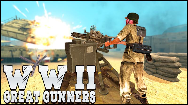 Gunner World War: WW2 Gun Game Capture d'écran 1