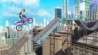 Bike Stunts 3D - Rooftop Chall ảnh chụp màn hình 2