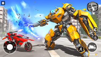 Real Robot Bike Transform Game screenshot 1