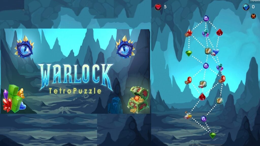 Warlock TetroPuzzle é uma mistura de Candy Crush, Tetris e Dungeons cheios de magia