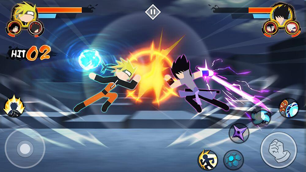 Stickman Ninja Fight 3v3 Mod экрана 1