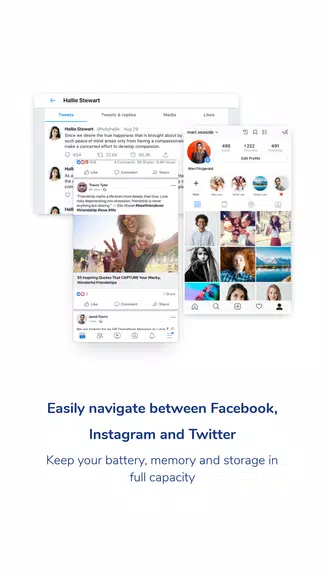 Social One - Facebook, Instagr экрана 2
