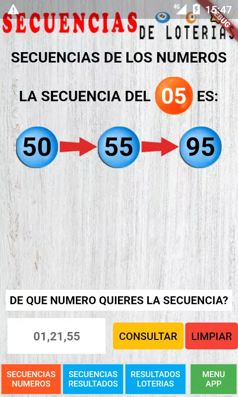 Secuencias de Loterias экрана 4