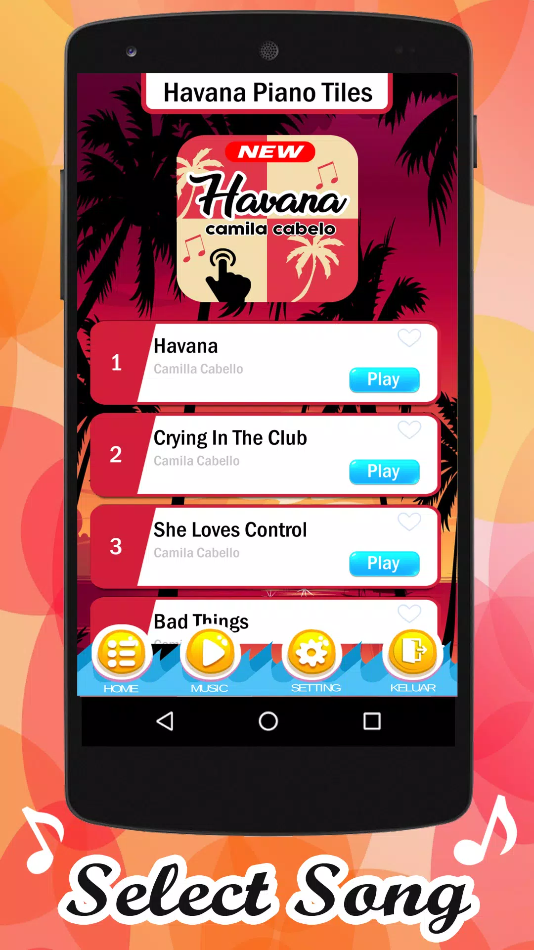 ภาพหน้าจอ Havana Piano Tiles 2