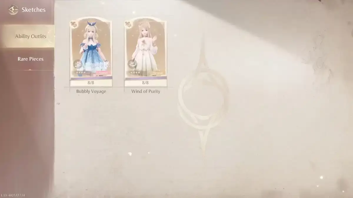 Crafting Outfits in Infinity Nikki