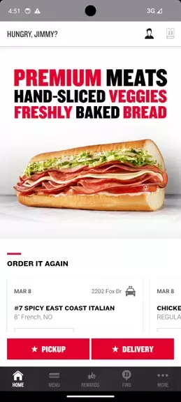 Jimmy John's Sandwiches應用截圖第1張