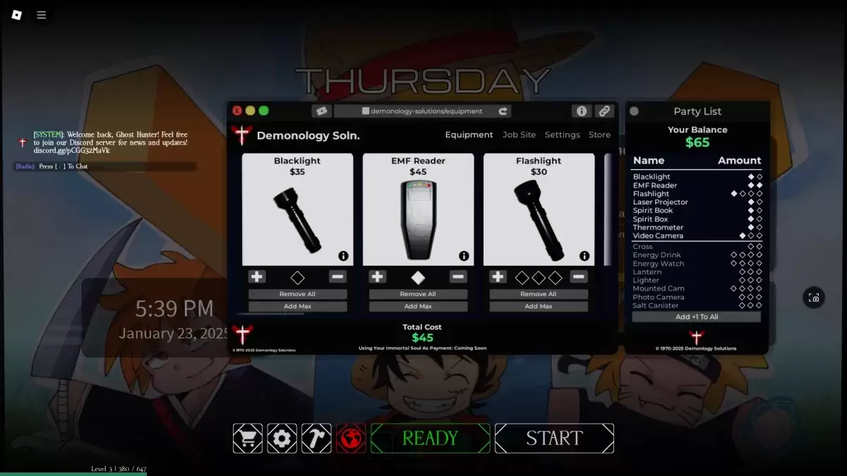 Kagamitan sa Kagamitan sa Demonology Roblox Karanasan
