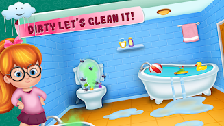 Little girl cleanup game 스크린 샷 1