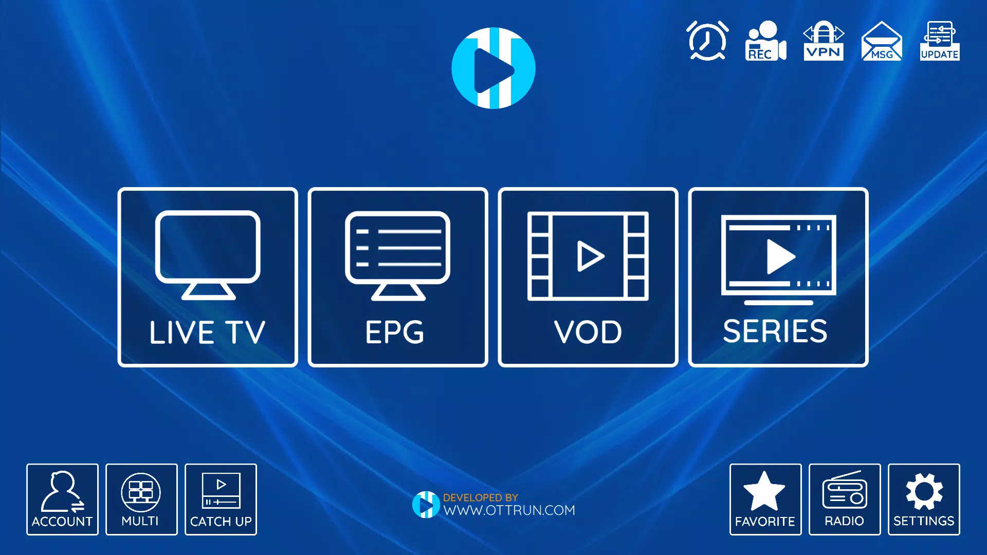 XCIPTV PLAYER экрана 1