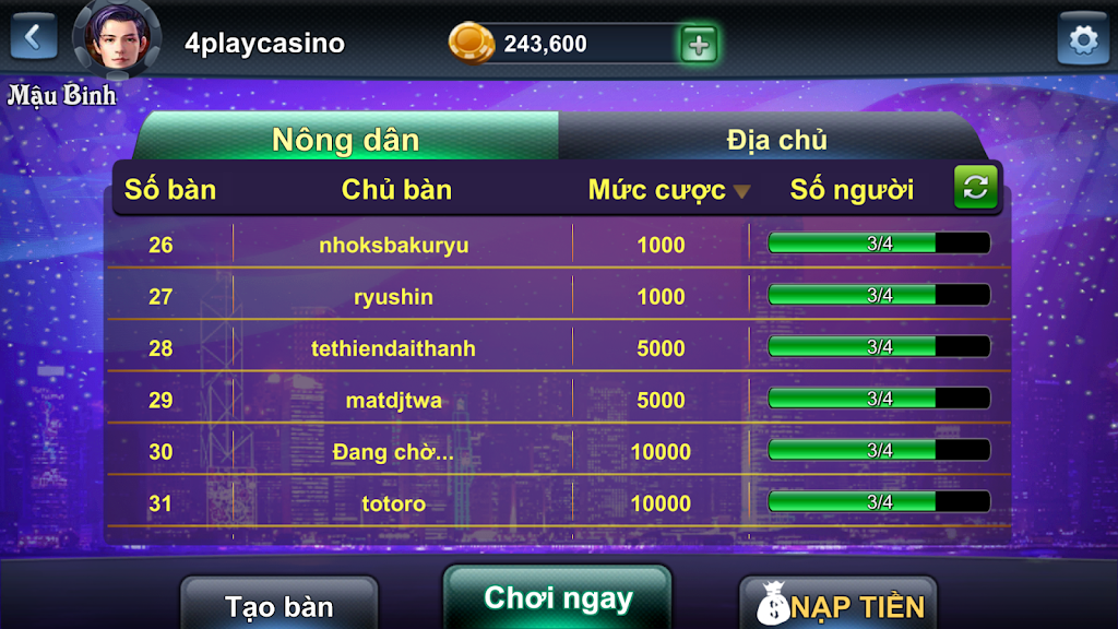 4Play - Mau Binh Online屏幕截圖2