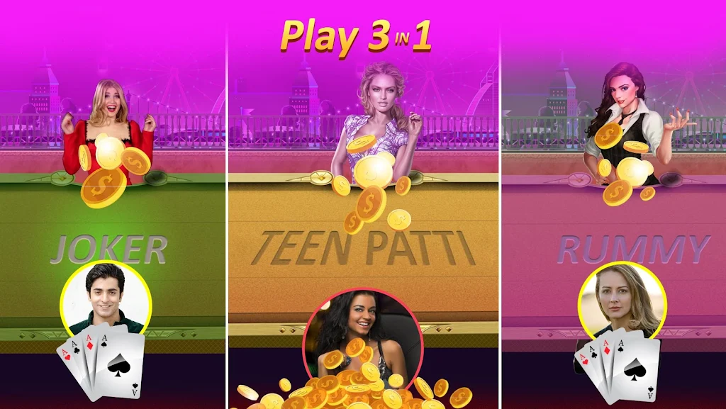 Teen Patti Gold + flash rummy poker callbreak ကိုဖန်သားပြင်1