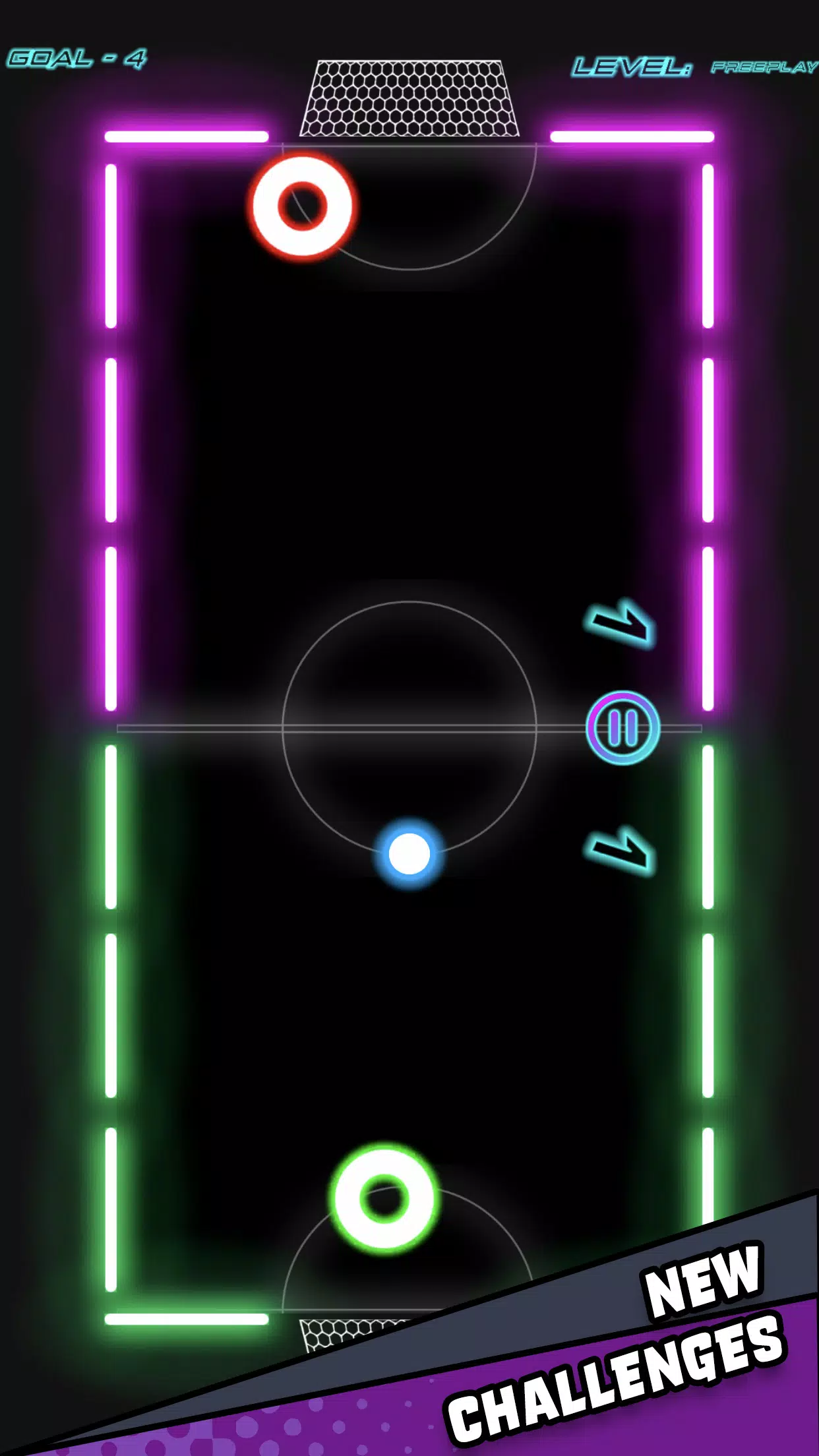 Air Hockey Glow HD Ultimate 2D screenshot 1