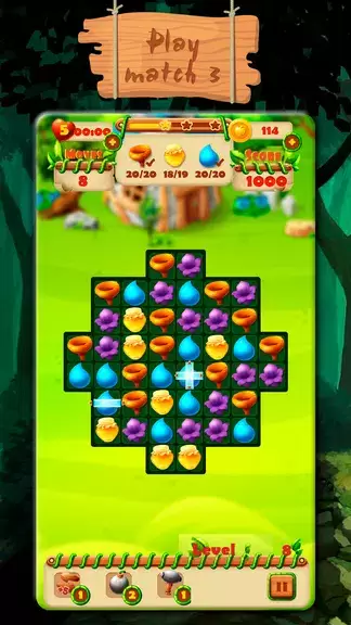 Fairy Forest - match 3 games 스크린샷 1