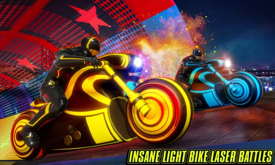 Light Bike Stunt Racing Game Ekran Görüntüsü 1