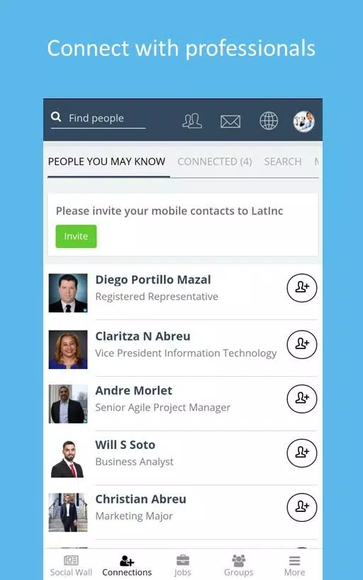 LatInc Professional Network Screenshot 1