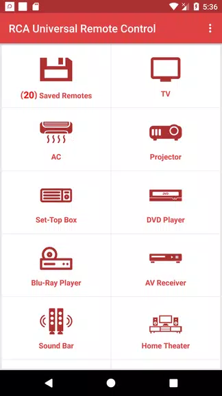 ภาพหน้าจอ RCA Universal Remote 1