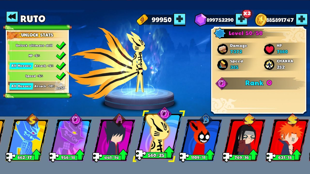 Stickman Ninja Fight 3v3 Mod экрана 2