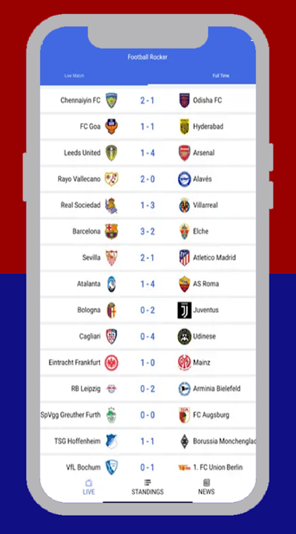 FootyBite app 스크린 샷 1