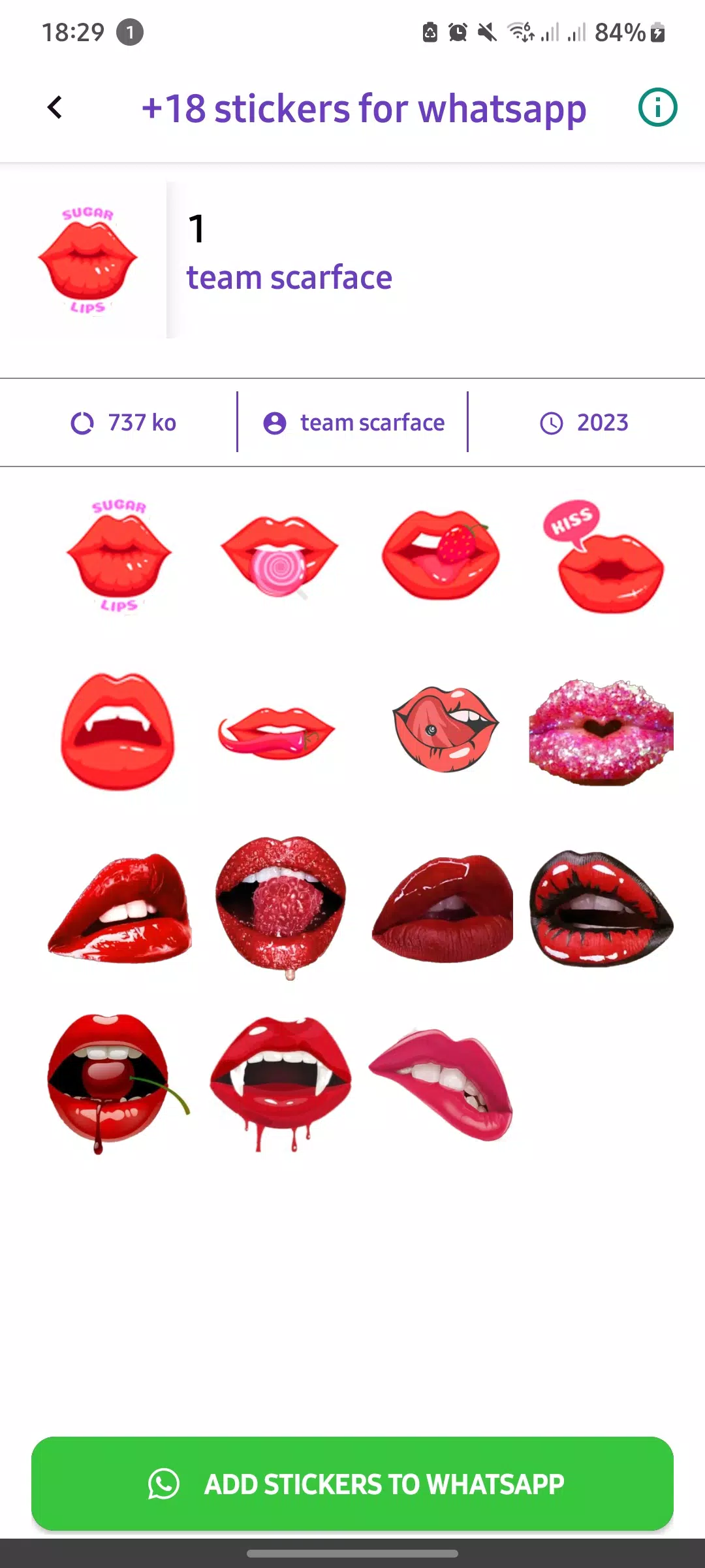 +18 Stickers For WhatsApp screenshot 1