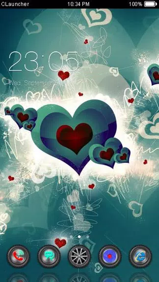 Best Heart Theme HD captura de pantalla 1