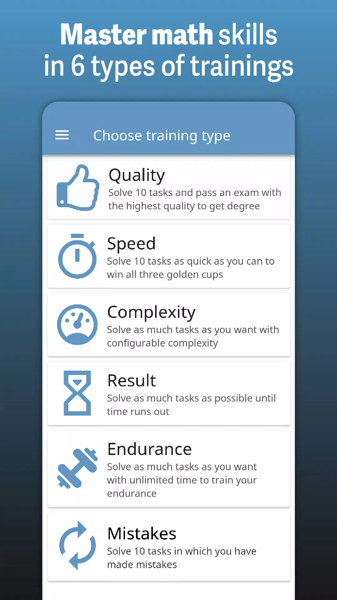 ภาพหน้าจอ Speed Math Mental Quick Games 1