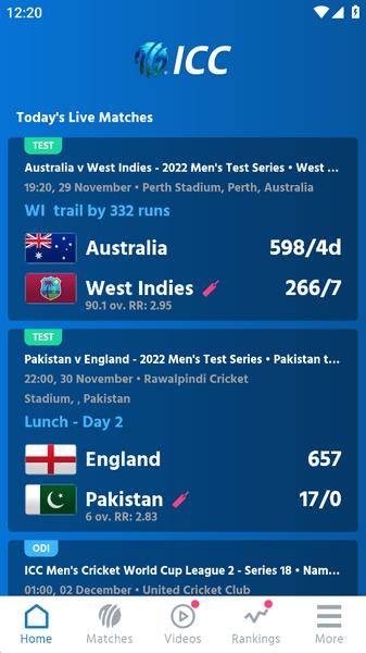 Screenshot ICC Men’s T20 World Cup 1