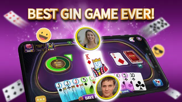 Gin Rummy Elite: Online Game 스크린 샷 1