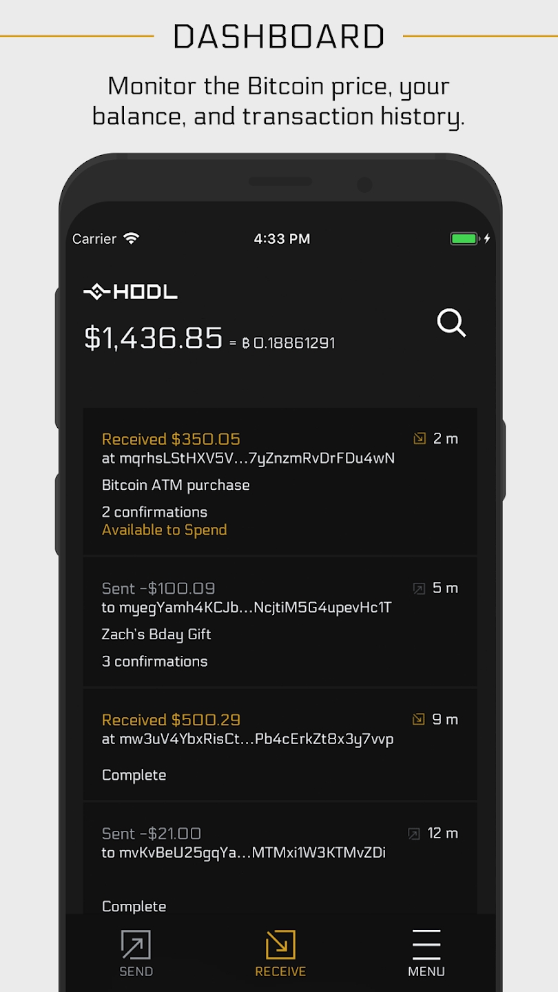 HODL Wallet ကိုဖန်သားပြင်3