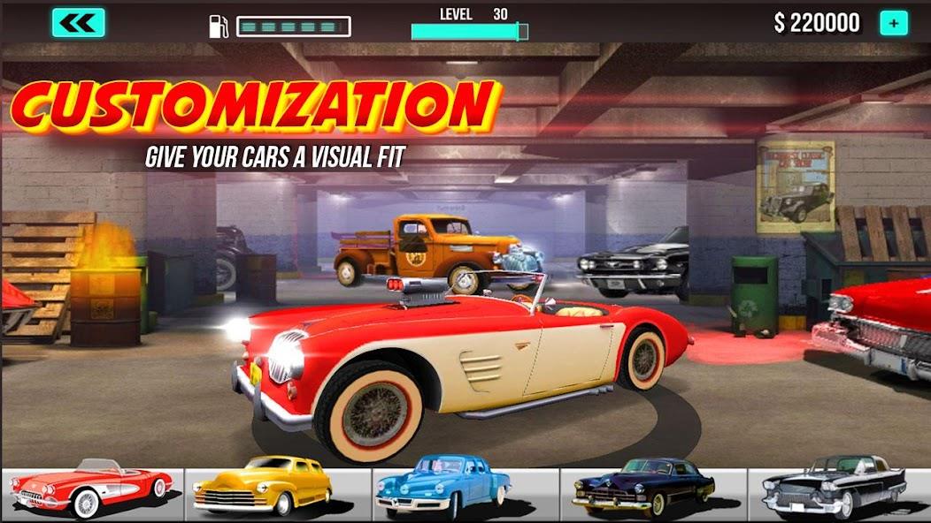 ภาพหน้าจอ Classic Car Games Race America Mod 4