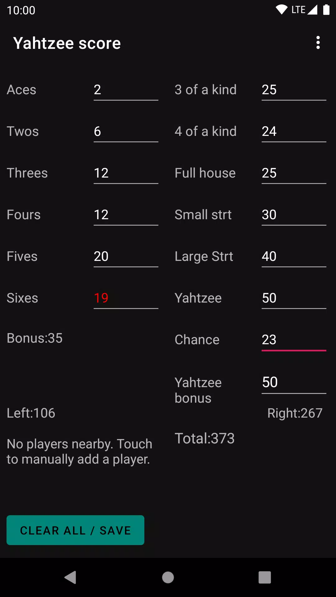 Yatzy score Capture d’écran3