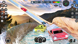 Water Slide Car Race games screenshot 2