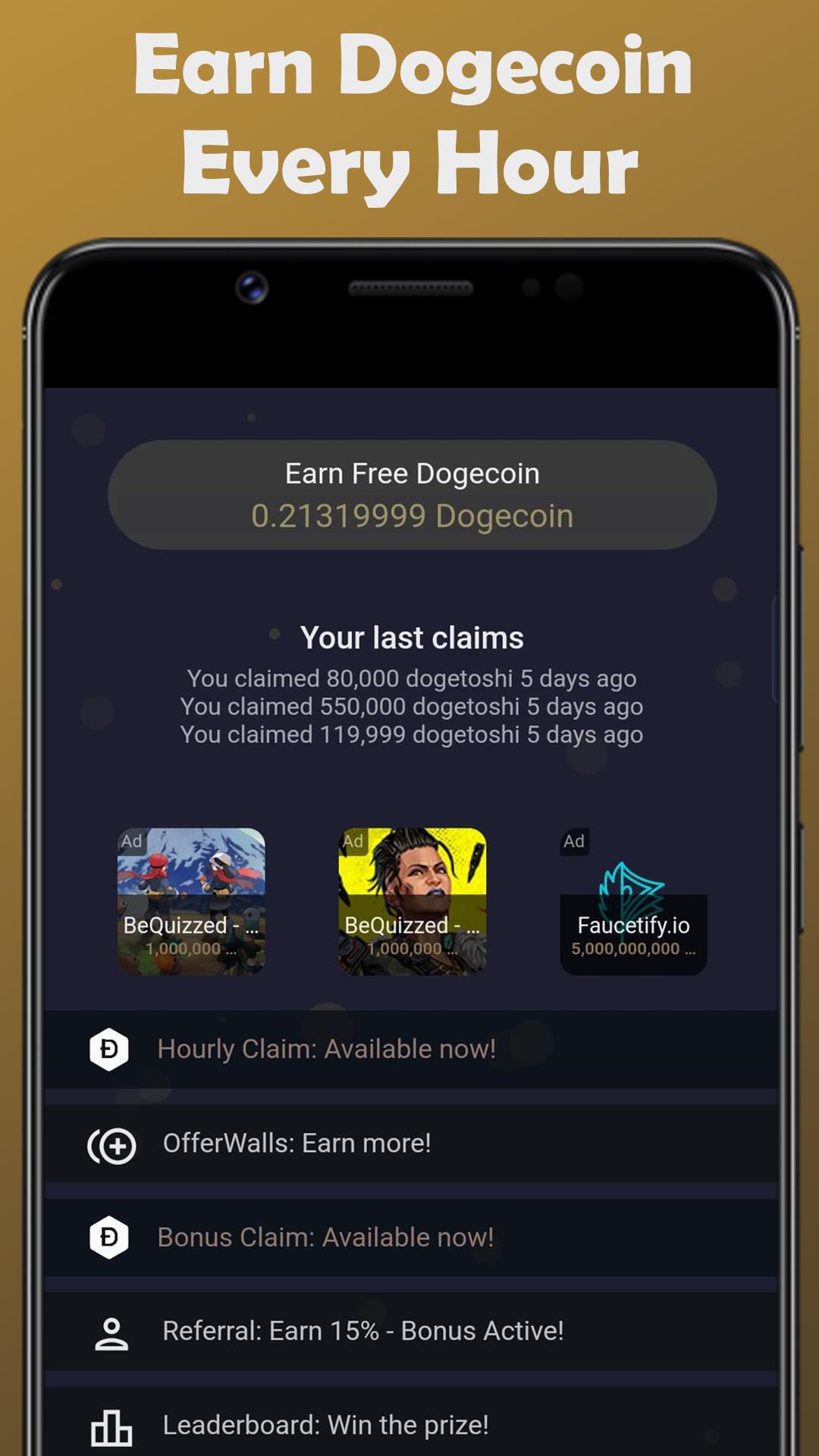 Earn Dogecoin ảnh chụp màn hình 1