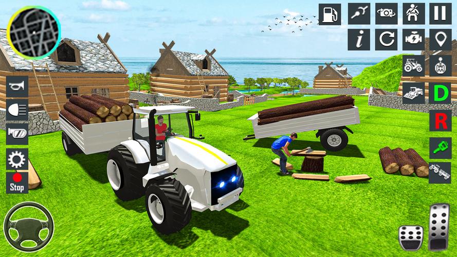 Tractor Driving Tractor Game экрана 4