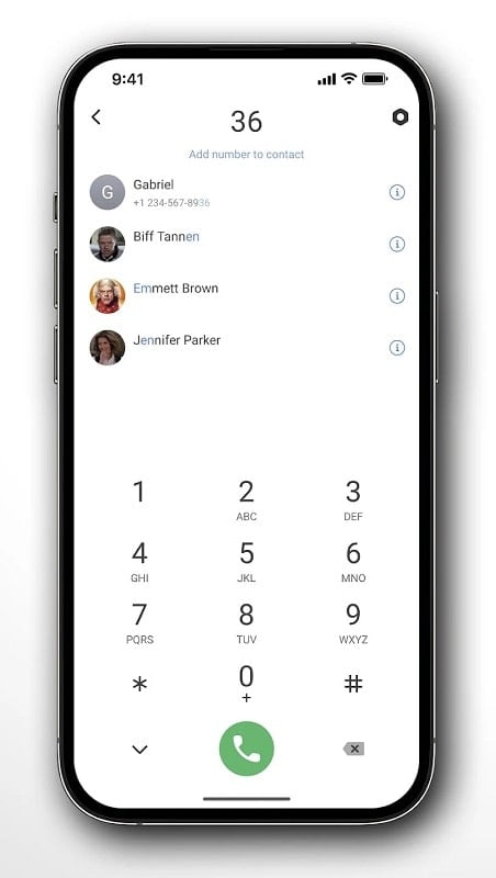Right Dialer экрана 1