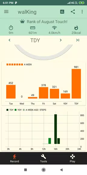 Smart Pedometer: walKing স্ক্রিনশট 3