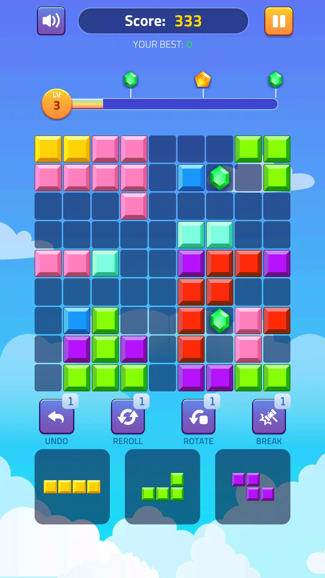 Block Puzzle - Gems Adventure ảnh chụp màn hình 2