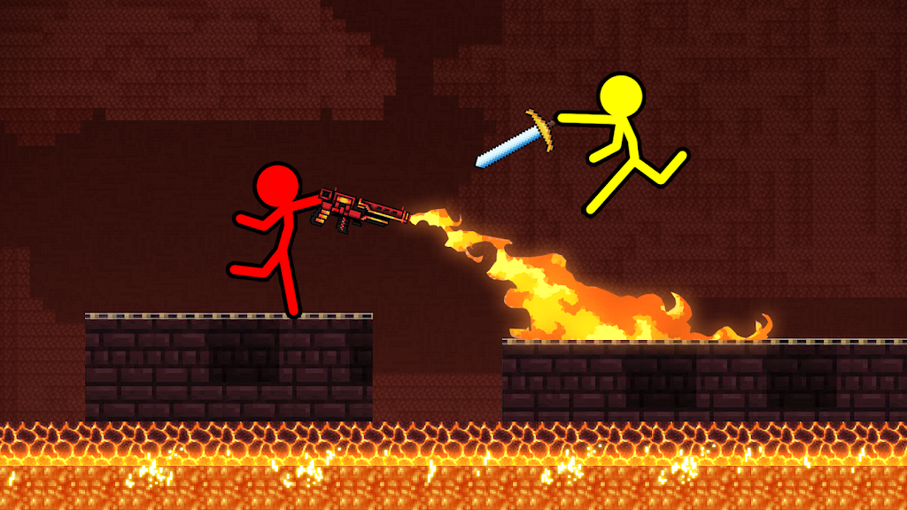 Stick-man Craft Fighting Game Screenshot 1