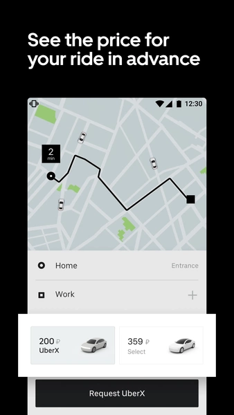 Screenshot Uber Russia — order taxis 1