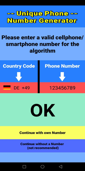 Unique Phone Number Generatorスクリーンショット1