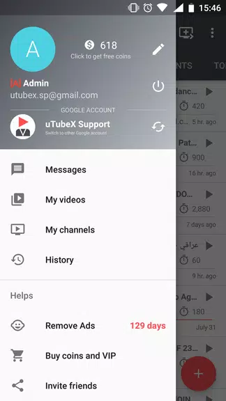 uTubeX - Views, subs, likes and comments exchange captura de pantalla 1